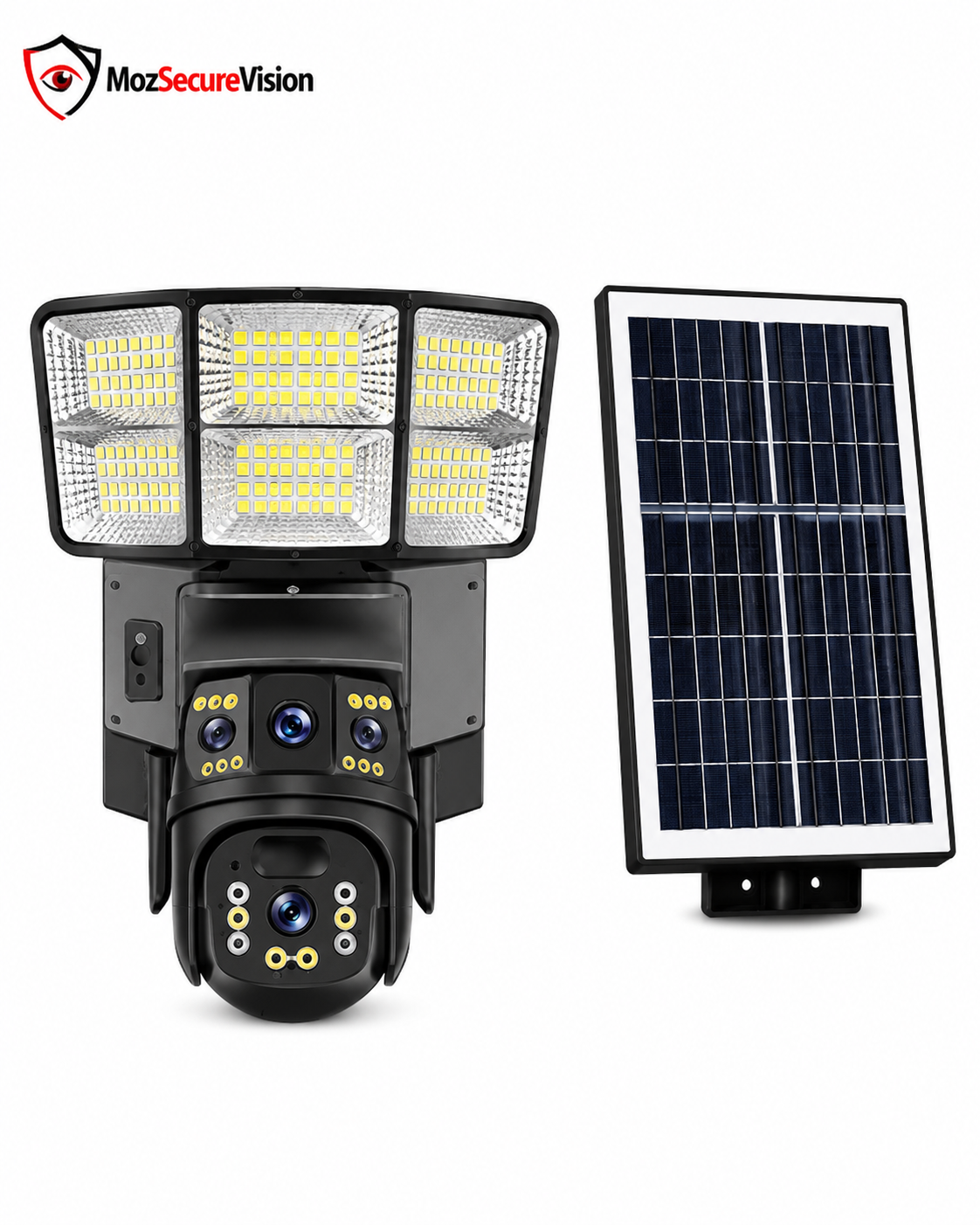Câmara Solar Street Light AI Dual Lens 4G Wi-Fi V380 Pro