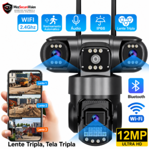 Imagem 2 de Câmara Inteligente GeekSpace Triple Lens Wi-Fi 12MP PTZ IP66