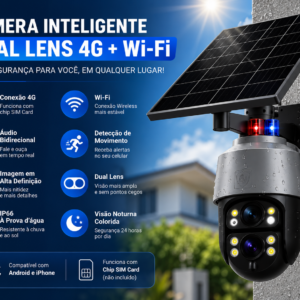 Imagem 4 de Câmara Solar PTZ 4G + Wi-Fi 5MP UltraTekno CMR46