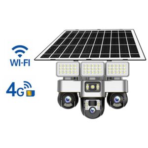 Imagem 3 de Câmara Solar V380 Tripla Lente 4G + Wi-Fi PTZ