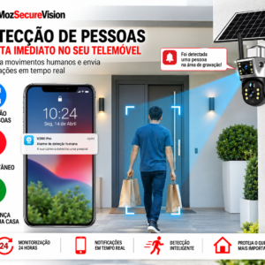 Imagem 5 de Câmara Solar 4K Dual Lens PTZ 360° — 4G/Wi-Fi | V380 Pro