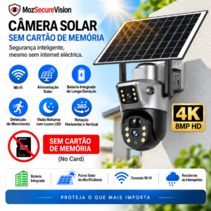 Imagem 7 de Câmara Solar 4K Dual Lens PTZ 360° — 4G/Wi-Fi | V380 Pro